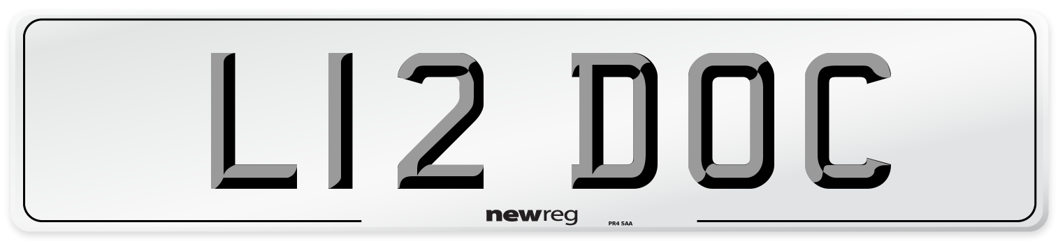 L12 DOC Number Plate from New Reg